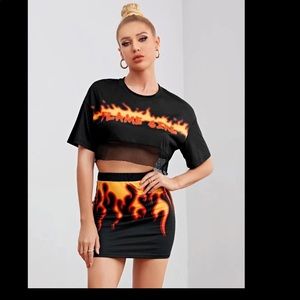 HOT Fire Skirt Set